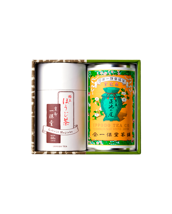 煎茶 正池の尾 中缶・極上ほうじ茶 紙筒